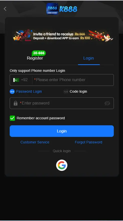 K888 Login
